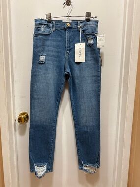 Frame Denim Men's Medium Blue Slim Distressed Jeans